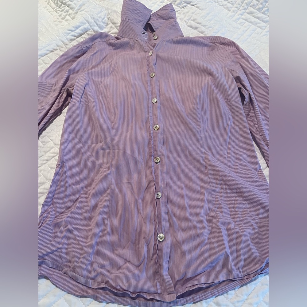 Kiton Purple striped blouse